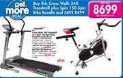 Trojan Cross Walk 340 Treadmill Plus Spin 150 Spin Bike