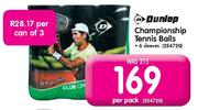 Dunlop Championship Tennis Balls-per Can Of 6 Sleeves