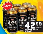 Windhoek Draught Beer Cans-6 x 440ml