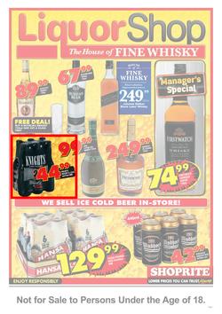 Shoprite KZN : Liquor Shop (26 Aug - 7 Sep 2013), page 1