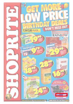 Shoprite Western Cape : Get More Low Price Birthday Deals (26 Aug - 8 Sep 2013), page 1