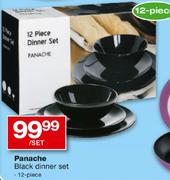 Panache Black Dinner Set-12 Piece Set