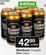Windhoek Draught Beer Cans-6x440ml