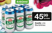 Castle Lite Bierblikkies-6 x 440ml