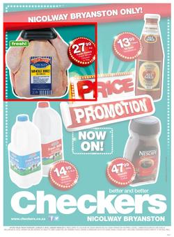 Checkers Nicolway Bryanston : Price Promotion (22 Aug - 8 Sep 2013), page 1