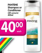 Pantene Shampoo Or Conditioner-400Ml Each