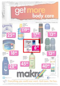 Makro : Get More Body Care (7 Sep - 17 Sep 2013), page 1