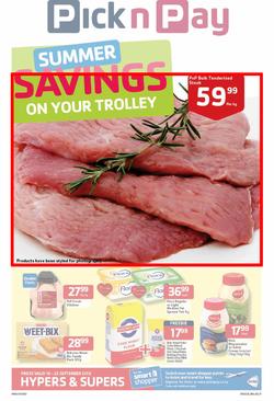 Pick N Pay Western Cape : Summer Savings On Your Trolley (10 Sep - 22 Sep 2013), page 1
