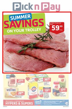 Pick N Pay KZN : Savings On Your Trolley (10 Sep - 22 Sep 2013), page 1