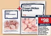 PnP No Name Frozen Chicken Braaipak 5Kg And PnP No Name Frozen Chicken Braai Pack-1Kg
