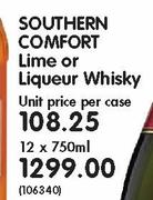 Southern Comfort Lime Or Liqueur Whisky-12 x 750ml