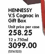 Hennessy V.S Cognac In Gift Box-12 x 750ml