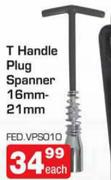 T Handle Plug Spanner 16mm-21mm(FED.VPS010)-Each