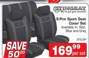 Stingray 6 Piece Sport Seat Cover Set-Per Set