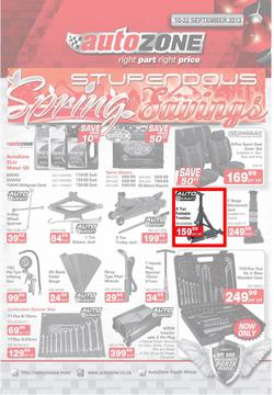 Autozone : Stupendous Spring Savings (10 Sep - 22 Sep 2013), page 1