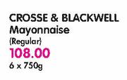 Crosse & Blackwell Mayonaise(Regular)-6 x 750gm
