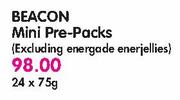 Beacon Mini Pre-Packs(Excluding Energade Enerjellies)-24 x 75gm