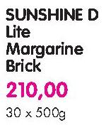 Sunshine D Lite Margarine Brick- 30x500g