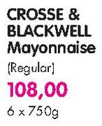 Crosse & Blackwell Mayonnaise Regular- 6x750g