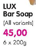 Lux Bar Soap - 6x200g