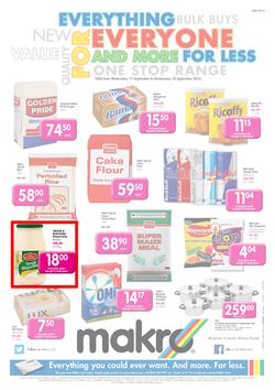 Makro Bloemfontein : Food (11 Sep - 18 Sep 2013), page 1