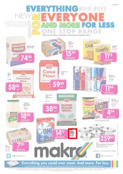 Makro Bloemfontein : Food (11 Sep - 18 Sep 2013), page 1