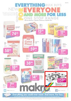 Makro Bloemfontein : Food (11 Sep - 18 Sep 2013), page 1