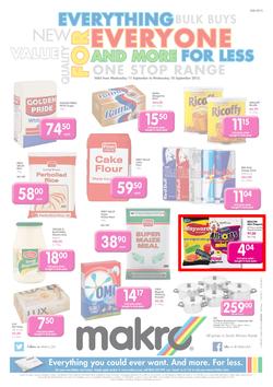 Makro Bloemfontein : Food (11 Sep - 18 Sep 2013), page 1