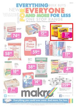 Makro Bloemfontein : Food (11 Sep - 18 Sep 2013), page 1