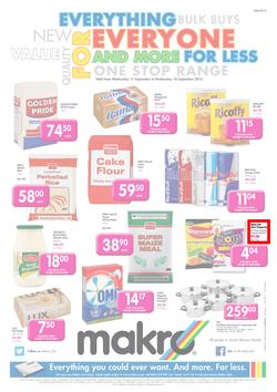 Makro Bloemfontein : Food (11 Sep - 18 Sep 2013), page 1