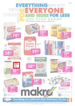 Makro Bloemfontein : Food (11 Sep - 18 Sep 2013), page 1