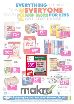 Makro Bloemfontein : Food (11 Sep - 18 Sep 2013), page 1