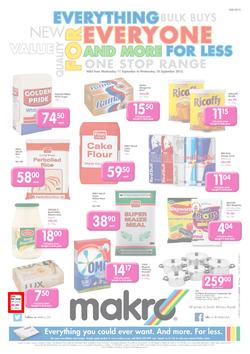 Makro Bloemfontein : Food (11 Sep - 18 Sep 2013), page 1