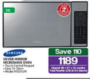 Samsung 32ltr Silver Mirror Microwave Oven-MEO113M