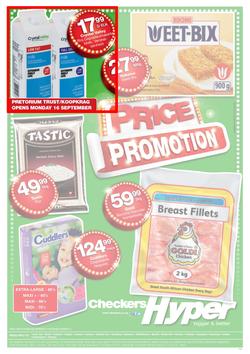 Checkers Hyper Gauteng : Price Promotion (9 Sep - 22 Sep 2013), page 1