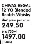 Chivas Regal 12 Yo Blended Scotch Whisky-6 x 750ml