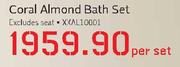 Coral Almond Bath Set Xcludes Seat(XXAL10001)-Per Set
