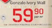 Gonzalo Ivory Wall Tile(200x300mm)WS1CG011A2-Per Sqm