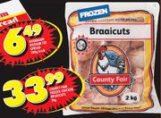 County Fair Frozen Chicken Braaicuts-2kg