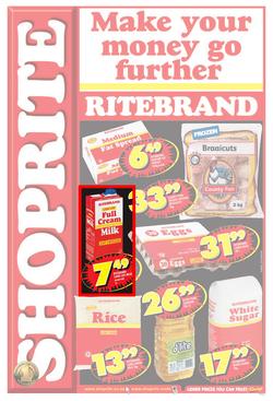 Shoprite Eastern Cape : Ritebrand (9 Sep - 22 Sep 2013), page 1
