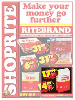 Shoprite Gauteng : Ritebrand (9 Sep - 22 Sep 2013), page 1