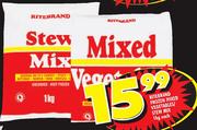 Ritebrand Frozen Mixed Vegetables/Stew Mix-1kg Each