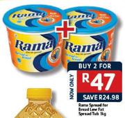 Rama Spread For Bread Low Fat Spread Tub-2 x 1kg