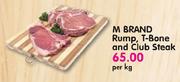 M Brand Rump, T-Bone And Club Steak-Per Kg