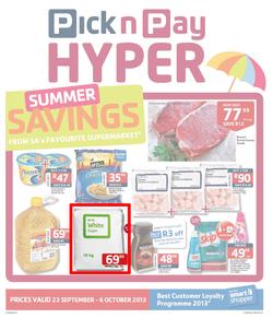 Pick N Pay Hyper KZN : Summer Savings (23 Sep - 6 Oct 2013), page 1