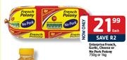 Enterprise French, Garlic, Cheese Or No Pork Polony-750g Or 1kg Each