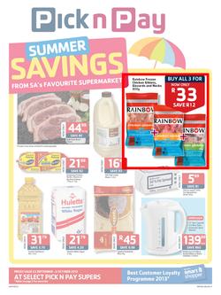 Pick N Pay Gauteng : Summer Savings (23 Sep - 6 Oct 2013), page 1