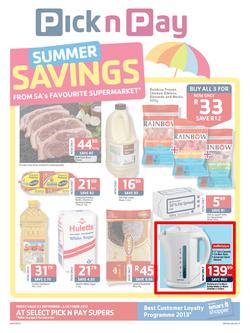 Pick N Pay Gauteng : Summer Savings (23 Sep - 6 Oct 2013), page 1