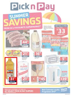 Pick N Pay Gauteng : Summer Savings (23 Sep - 6 Oct 2013), page 1