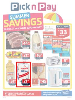 Pick N Pay Gauteng : Summer Savings (23 Sep - 6 Oct 2013), page 1